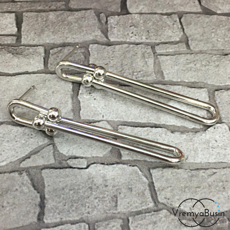 Швензы-гвоздики из латуни с родиевым покрытием (1 пара)