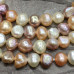 Жемчуг натуральный речной, округлый цветной ок. 7-8 мм  (нить, ок. 50 шт.)
