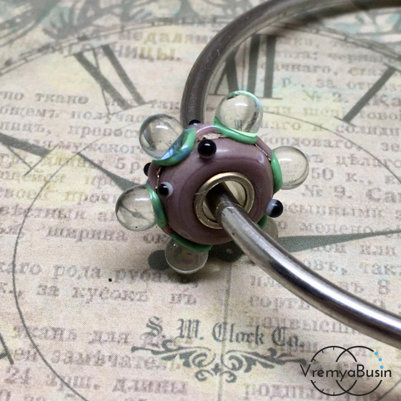 Бусины лэмпворк ручной работы в стиле пандора (1 шт.)