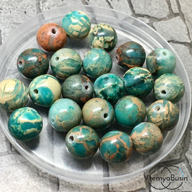 Варисцит, шарик гладкий 10 мм (1 шт.)