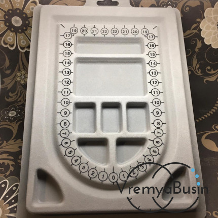 Органайзер для сборки украшений, 15х20 см, цв. серый (1 шт.)