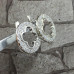 Швензы с английским замком, 16 мм, латунь с родиевым покрытием (1 пара)