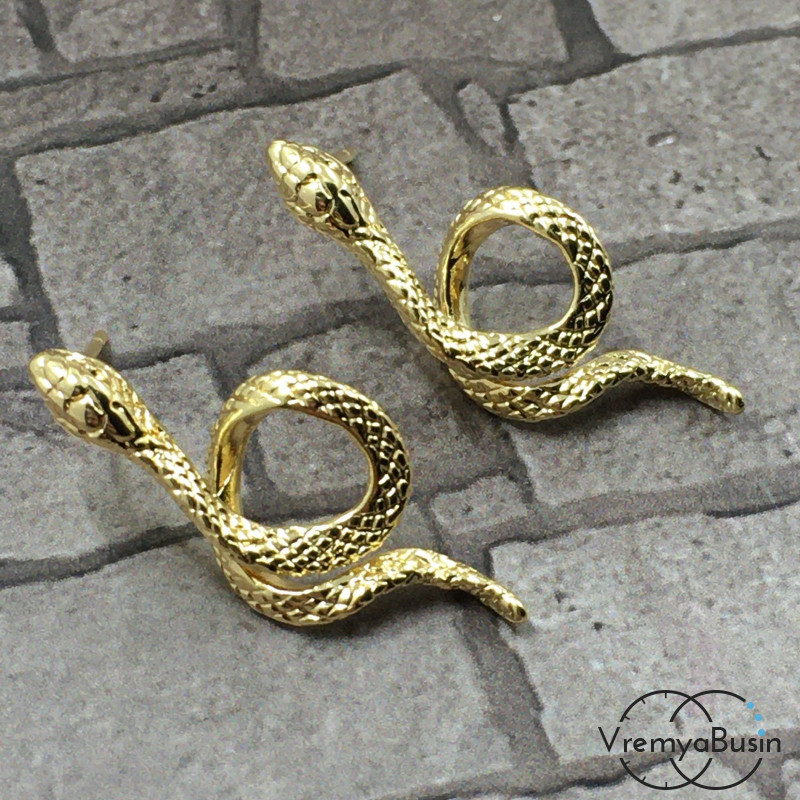 Швензы-гвоздики из латуни с позолотой (1 пара)