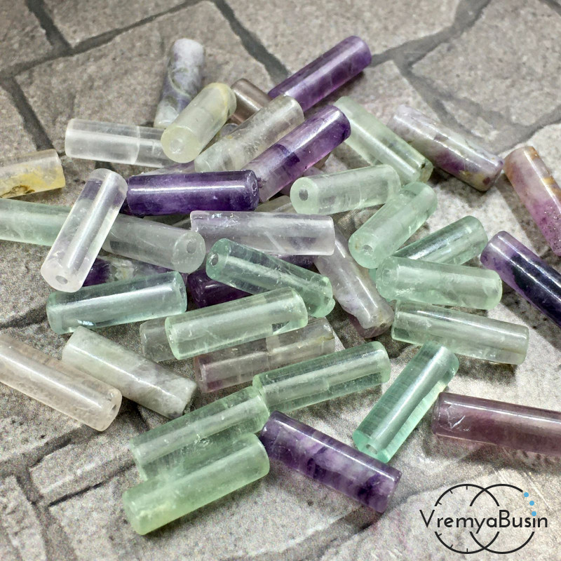 Флюорит. Трубочка гладкая 4х14мм (1 шт.) 