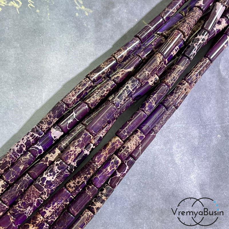 Варисцит. Трубочка гладкая 4х14мм (нить, ок. 28 шт.) 