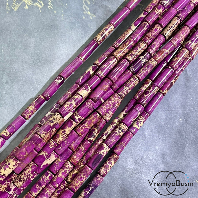 Варисцит. Трубочка гладкая 4х14мм (нить, ок. 28 шт.) 