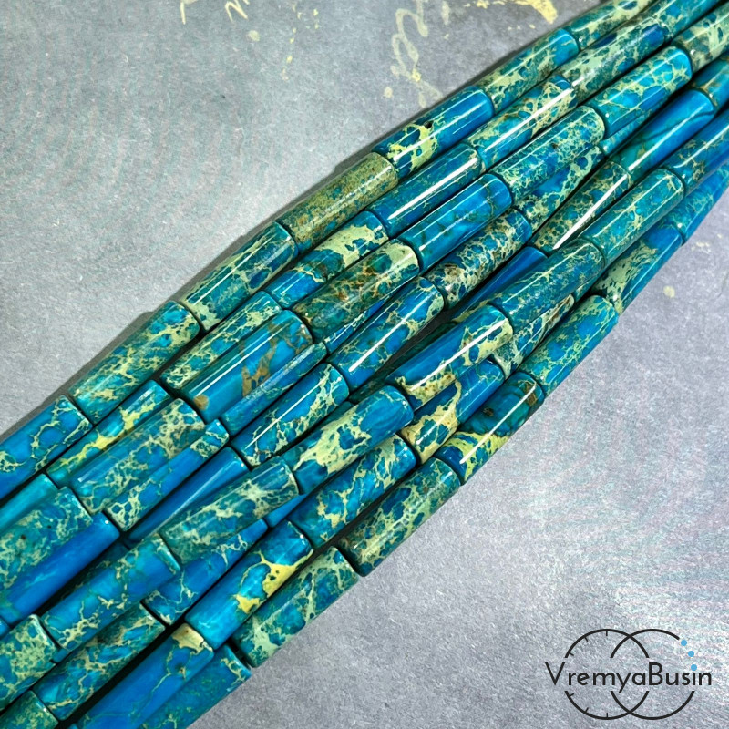 Варисцит. Трубочка гладкая 4х14мм (нить, ок. 28 шт.) 