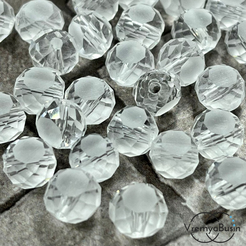 Бусины таблетки из граненого стекла, 5х8 мм (упак. 10 шт.)