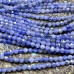 Танзанит, мелкие граненые бусины из камня, 3 мм ААА качество (нить, ок. 40 см.)