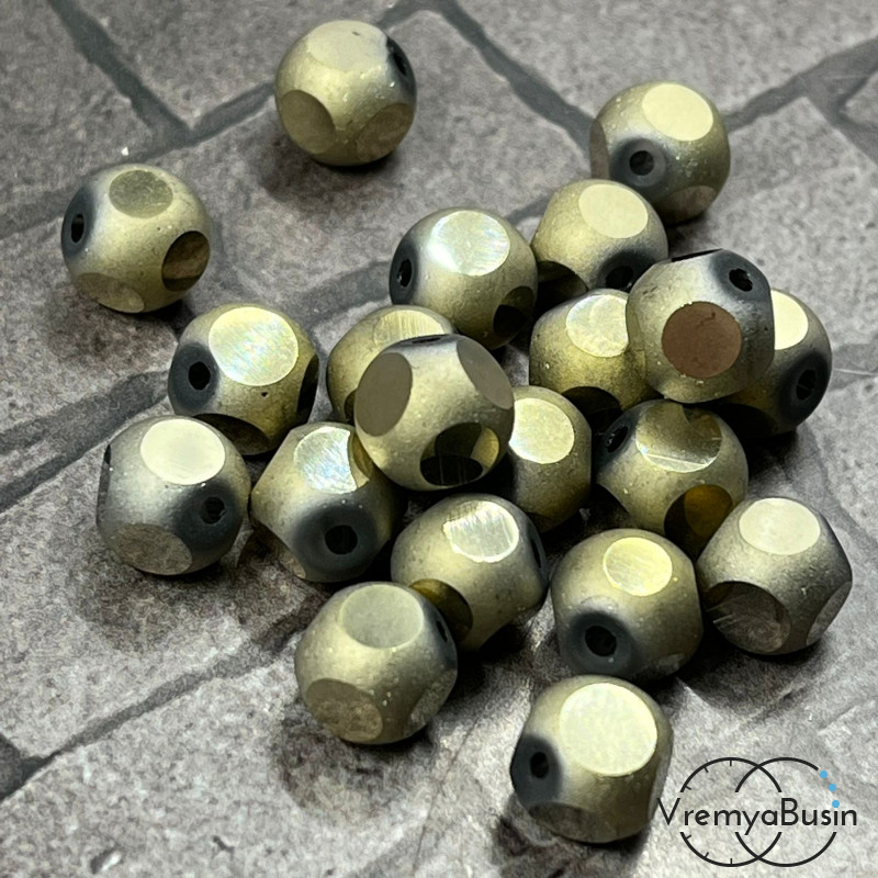 Бусины стеклянные матовые, шарик 8 мм  (1 шт.)