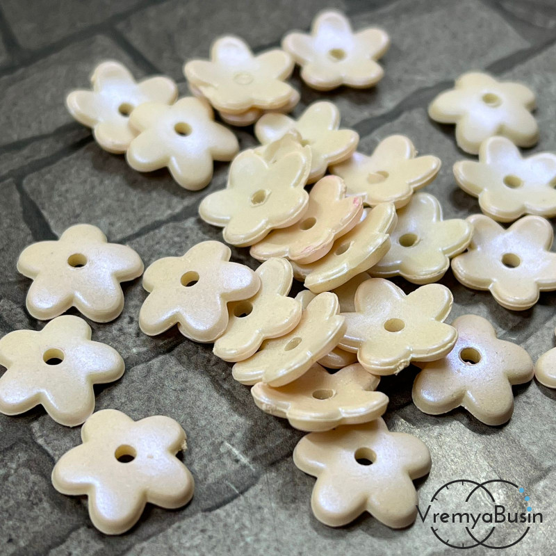 Бусины цветочки акриловые, 12 мм  (10 шт.)