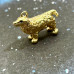 Подвеска из латуни с позолотой, "Собака" 20х15х6 мм  (1 шт.)
