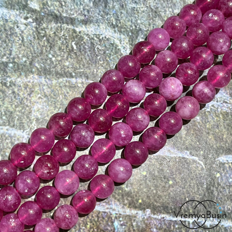 Кварц тонир., шарик гладкий 8 мм (1/2 нити, ок. 24 шт.)