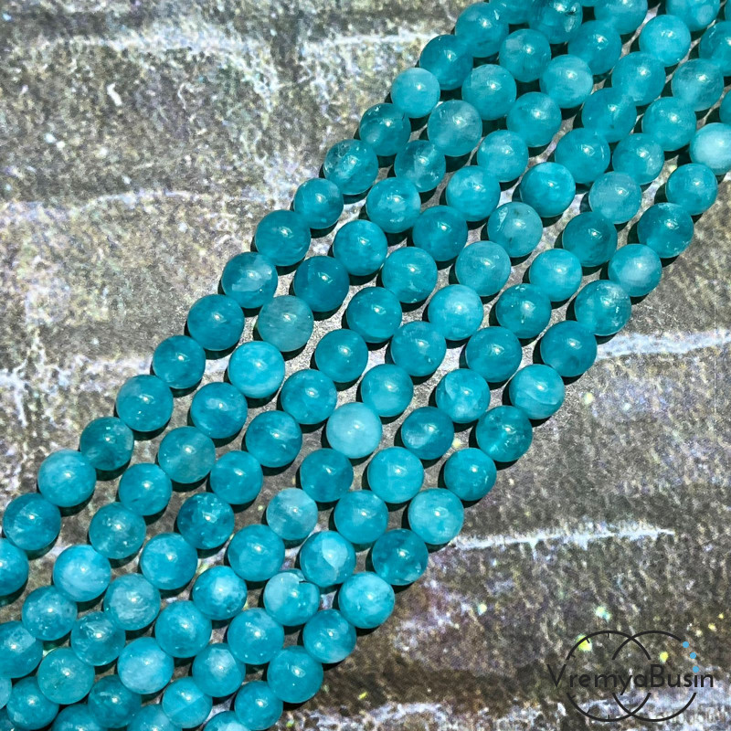 Кварц тонир., шарик гладкий 6 мм (1/2 нити, ок. 32 шт.)