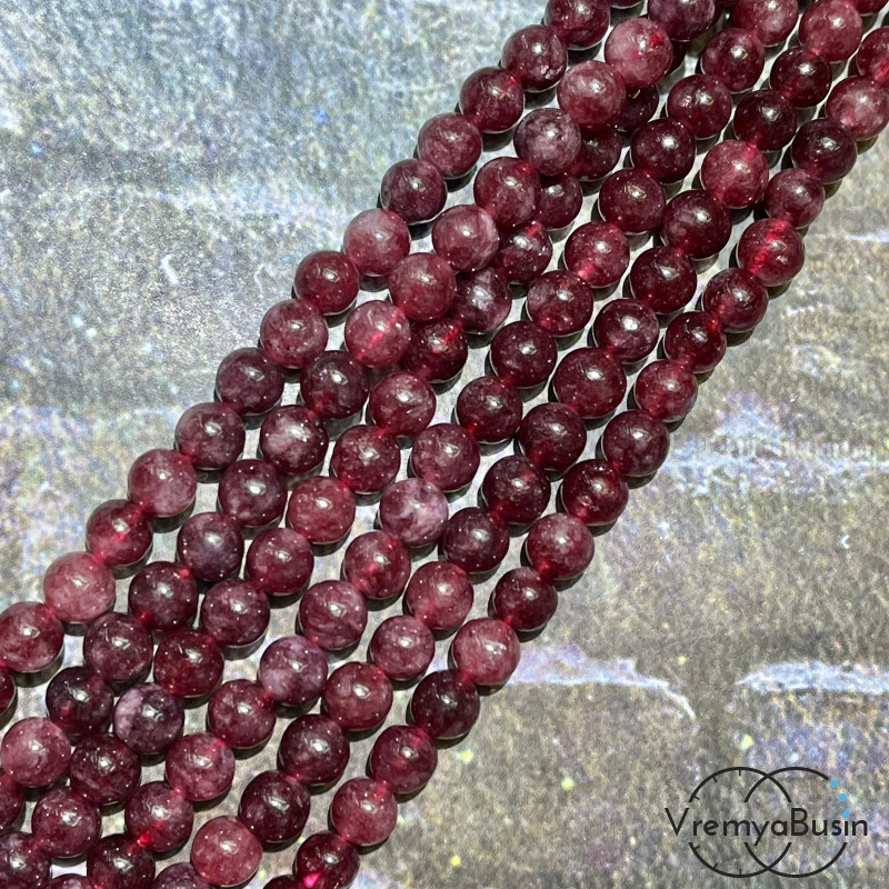 Кварц тонир., шарик гладкий 6 мм (1/2 нити, ок. 32 шт.)