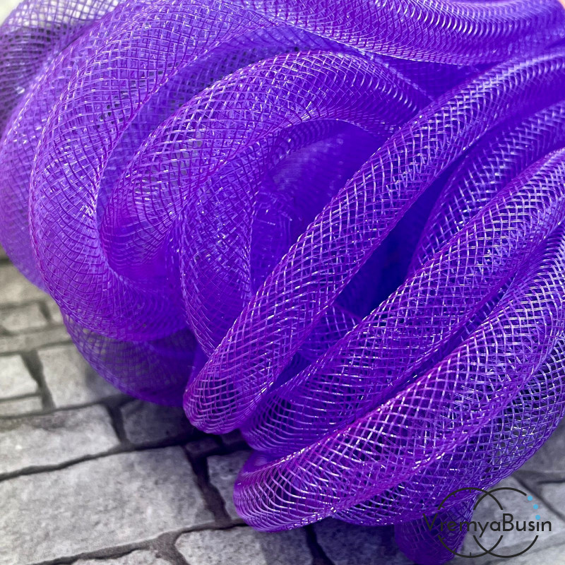 Полый шнур из нейлоновой сетки, 8 мм, цв. фиолетовый (1 м.)