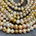 Жемчуг натуральный речной, округлый ок. 7 мм (нить, ок. 60 шт.)