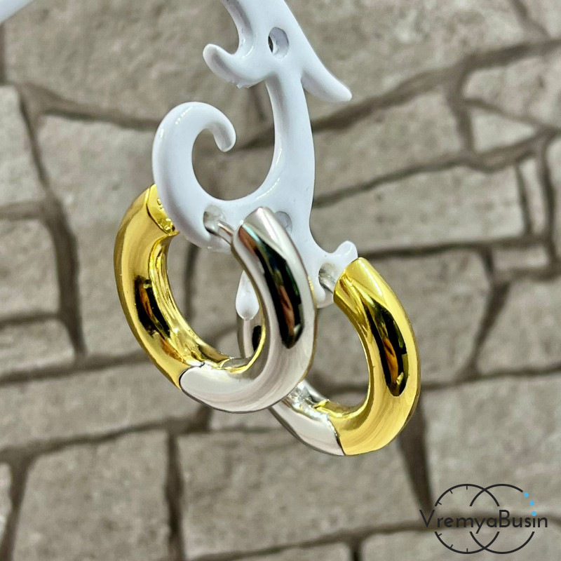 Швензы конго бублики, 20х4 мм, покрытие биколор (1 пара)