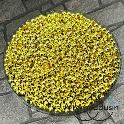 Разделители шарики, 2.5 мм, цв. золото (упак. ок. 200 шт.)