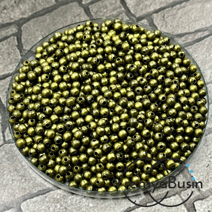 Разделители шарики, 2.5 мм, цв. бронза (упак. ок. 200 шт.)