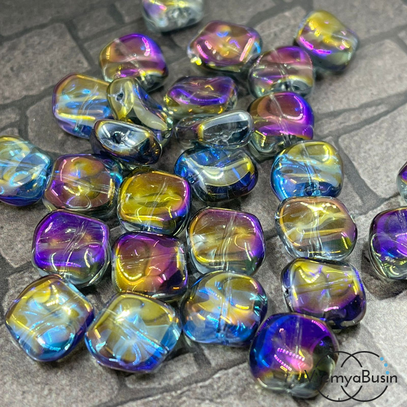 Бусины округлые из гладкого стекла, ок. 10 мм (1 шт.)