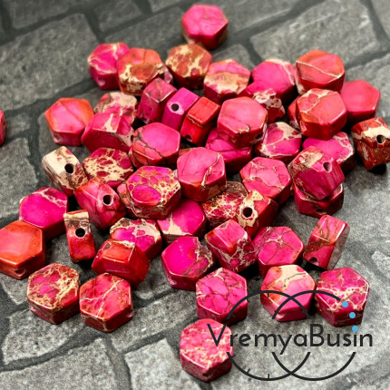 Варисцит, шестигранник плоский 6 мм (упак. 10 шт.)