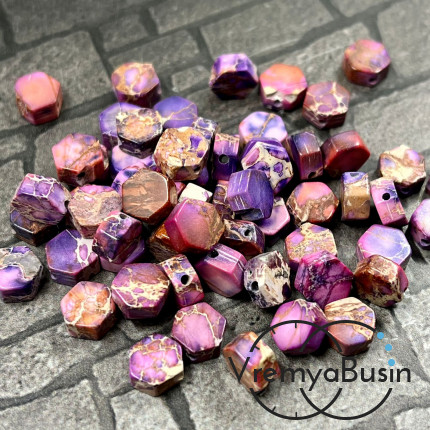 Варисцит, шестигранник плоский 6 мм (упак. 10 шт.)