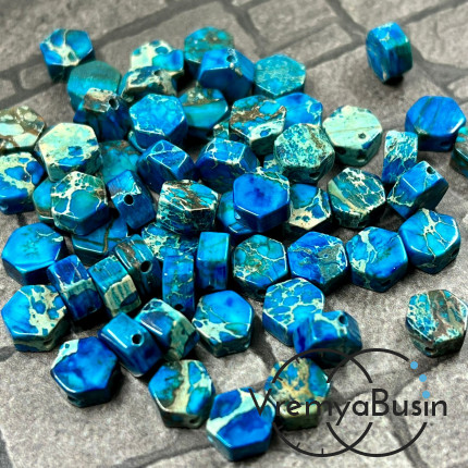 Варисцит, шестигранник плоский 6 мм (упак. 10 шт.)