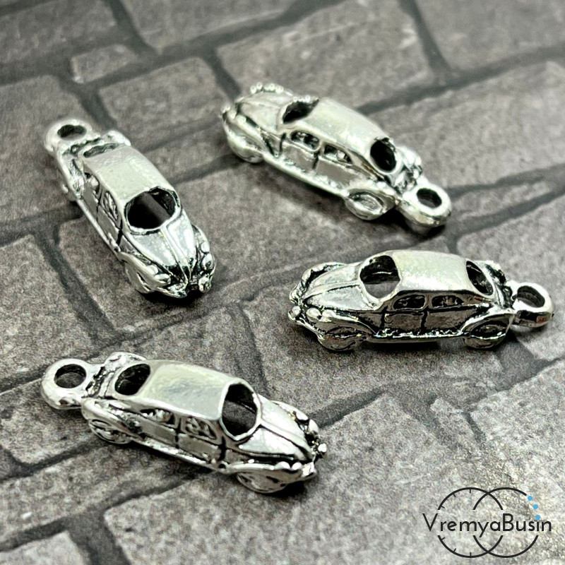 Машина. Подвеска металлическая, 22х7 мм, цв. серебро (1 шт.)