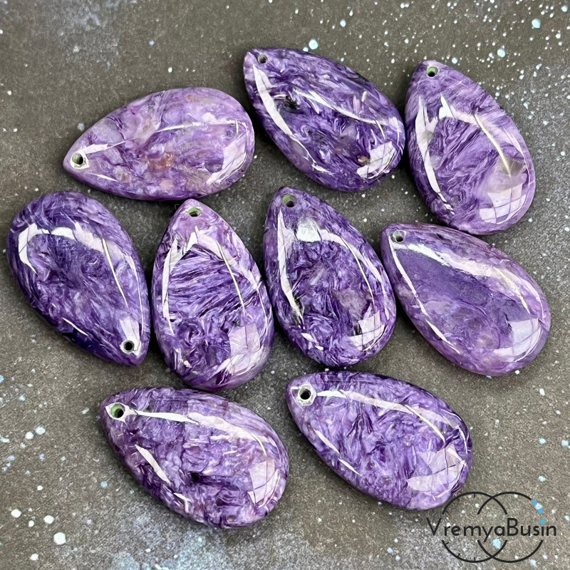 Чароит натур., подвеска капля 15х25 мм (1 шт.)