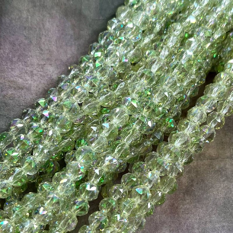 Бусины-рондели из стекла с треугольной огранкой, 5х6 мм (1/2 нити, ок. 50 шт.)