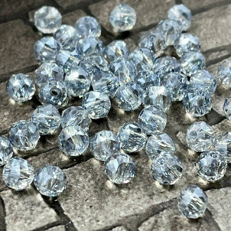 Бусины-рондели из стекла с треугольной огранкой, 5х6 мм (упак. 10 шт.)