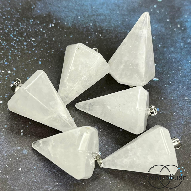 Горный хрусталь. Кулон из камня "Маятник", ок. 20х30 мм (1 шт.)