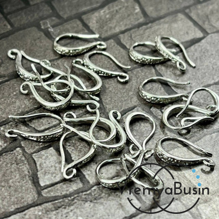 Швензы-крючки, 10х17 мм, цв. НИКЕЛЬ (1 пара)