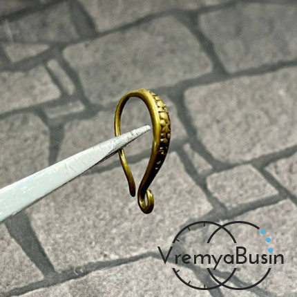 Швензы-крючки, 10х17 мм, цв. БРОНЗА (1 пара)