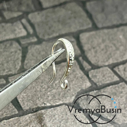 Швензы-крючки, 10х17 мм, цв. СЕРЕБРО (1 пара)