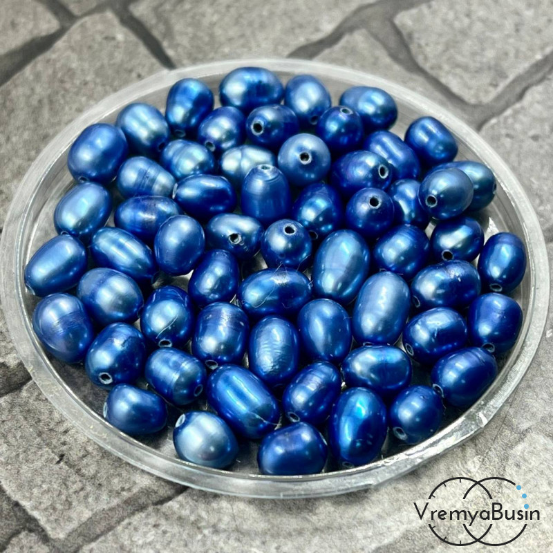 Жемчуг натур. цветной, овальный ок. 5х7 мм (1 шт.)