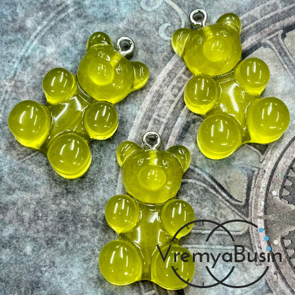 Подвеска акриловая «Мармеладный мишка», 18х30 мм (1 шт.)