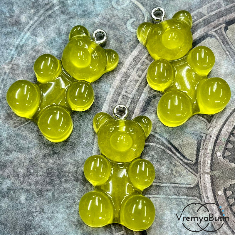 Подвеска акриловая «Мармеладный мишка», 18х30 мм (1 шт.)