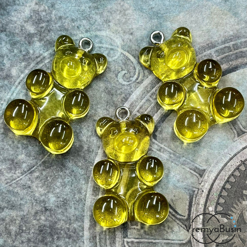 Подвеска акриловая «Мармеладный мишка», 18х30 мм (1 шт.)