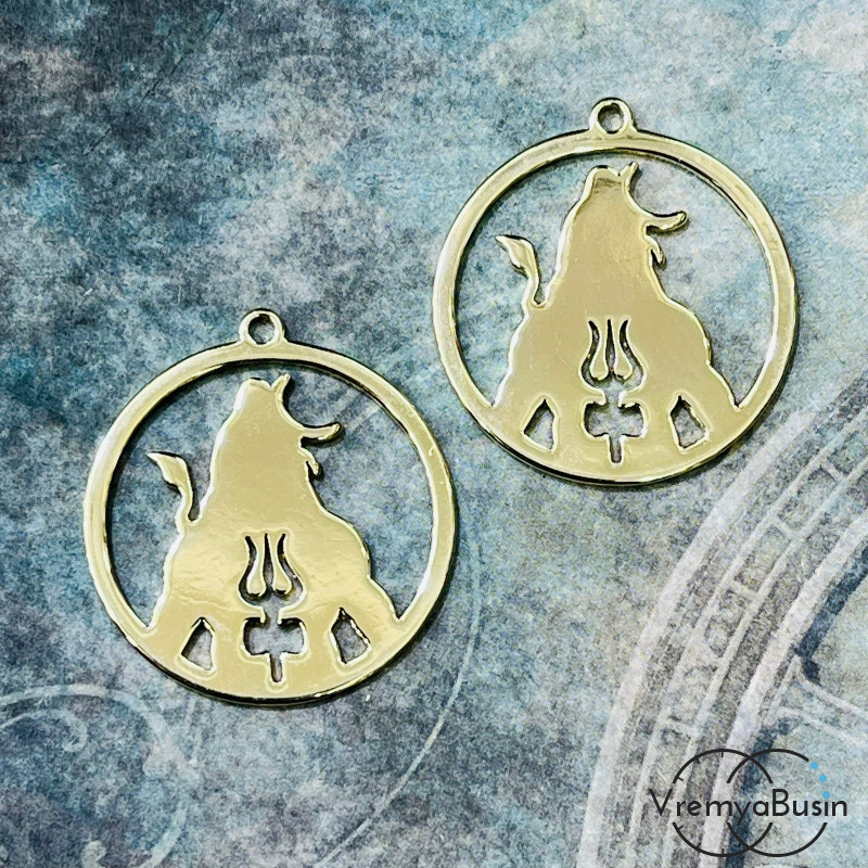 Подвеска "Медальон", 25х28 мм, из латуни с позолотой (1 шт.)