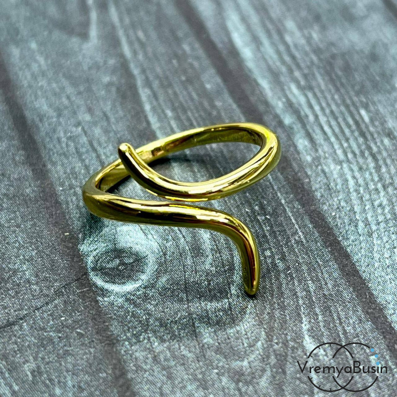 Кольцо из латуни с позолотой (1 шт.)