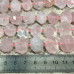 Розовый кварц, бусины свободной огранки ок. 15х18 мм (1/2 нити, ок. 12-13 шт.)