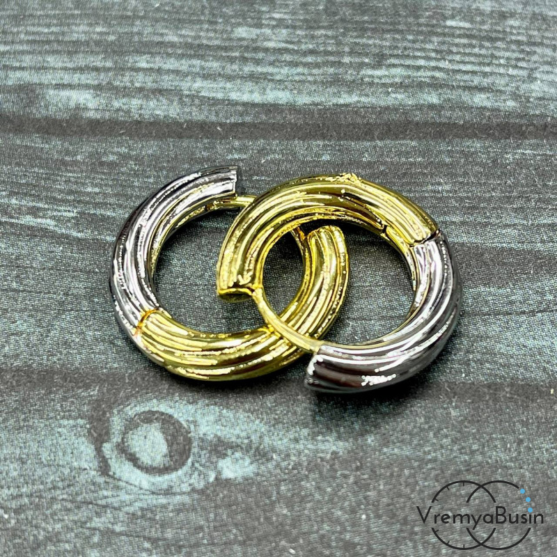 Швензы конго, круглые 3.5х20 мм, из латуни с покрытием биколор (1 пара)