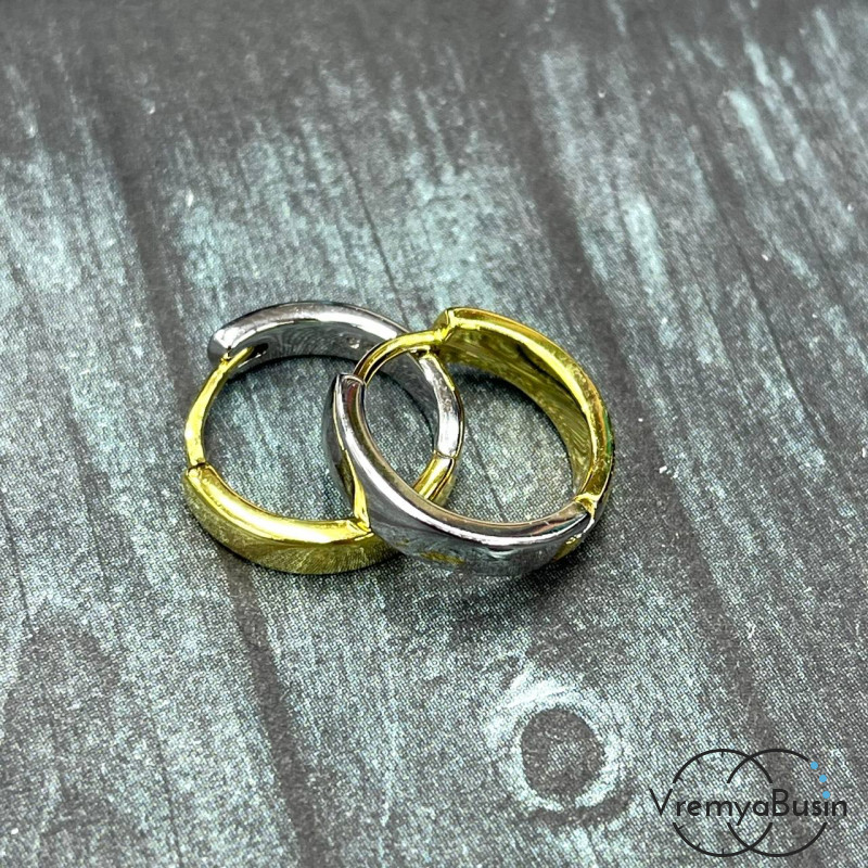 Швензы конго, круглые 3.5х16 мм, из латуни с покрытием биколор (1 пара)