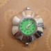 Основа для часов, цвет серебро, циферблат арабский, зеленый