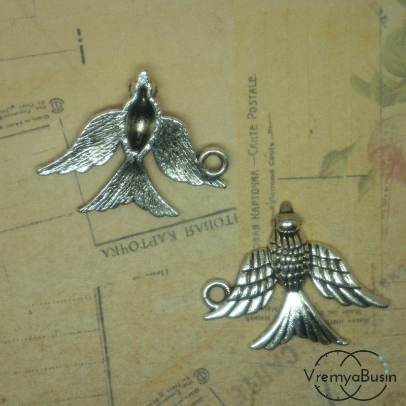 Птица. Подвеска под серебро.