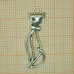 Кошка. Подвеска под серебро.