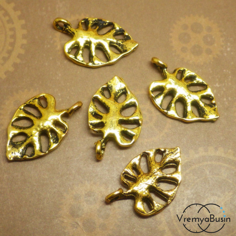 Лист. Подвеска под золото.
