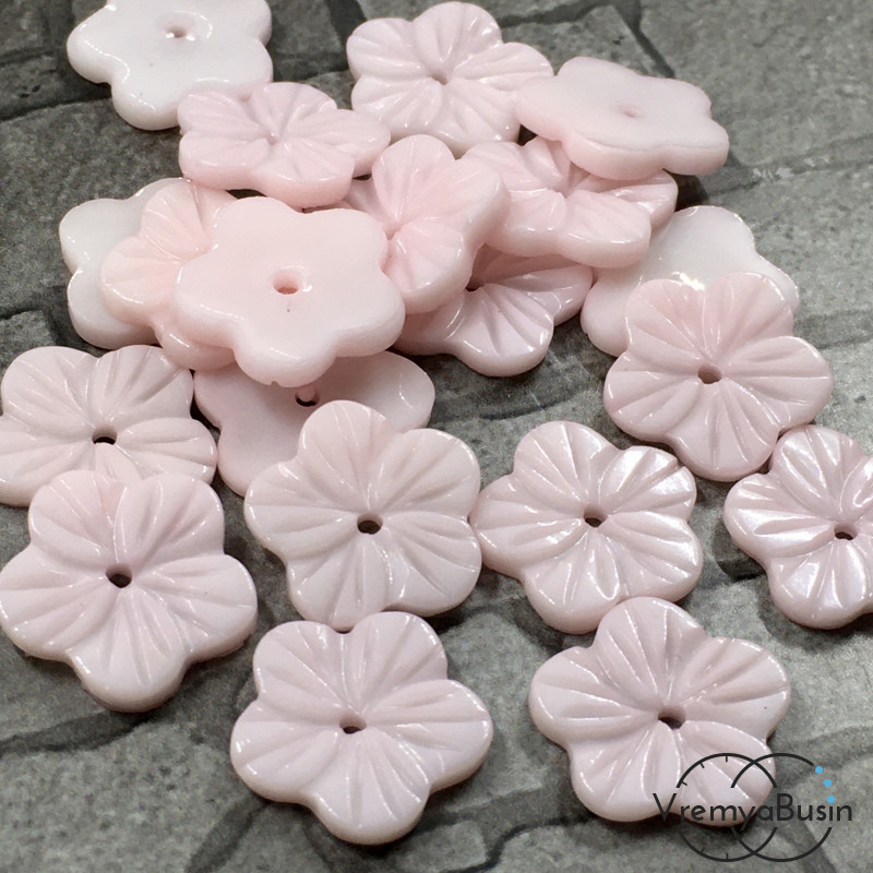 Бусина акриловая "Цветочек", 14 мм (упак. 5 шт.)